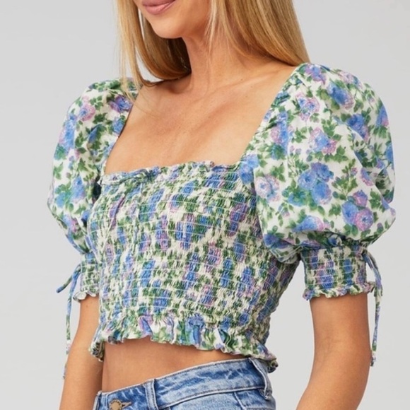 FOR LOVE & LEMONS Bridget Crop Top in Wisteria XS - Picture 4 of 10